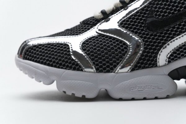 CU1854-001 Stussy x Nike Air Zoom Spiridon Cage 2 Black Silver - Image 11