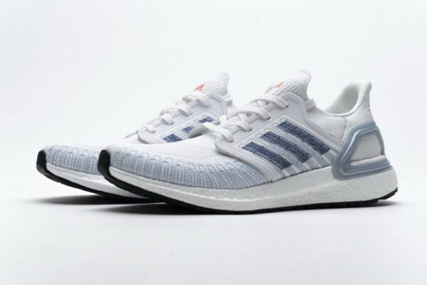 FY3454 adidas Ultra BOOST 20 White Light Blue - Image 6