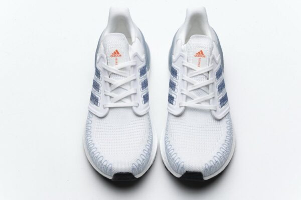 FY3454 adidas Ultra BOOST 20 White Light Blue - Image 4