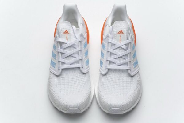 EG0768 adidas Ultra BOOST 20 Primeblue White Blue Orange - Image 5