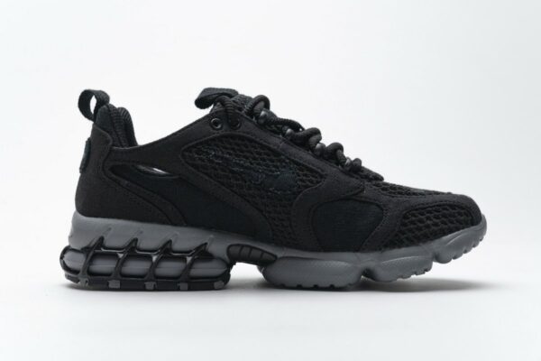 CQ5486-001 Stussy x Nike Air Zoom Spiridon Cage 2 Black Cool Grey - Image 9