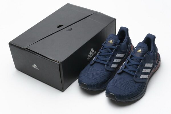 FY3451 adidas Ultra BOOST 20 CONSORTIUM Dark Blue Red Real Boost - Image 2