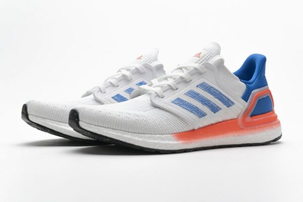 FY3453 adidas Ultra BOOST 20 White Blue - Image 4