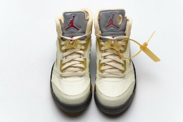 DH8565-100 OFF White x Air Jordan 5 Retro SP Sail - Image 4