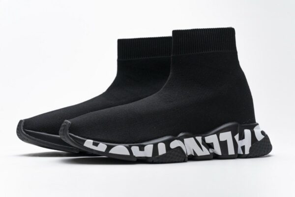 Balenciaga Stretch Mesh High Top Sneaker All Black - Image 6