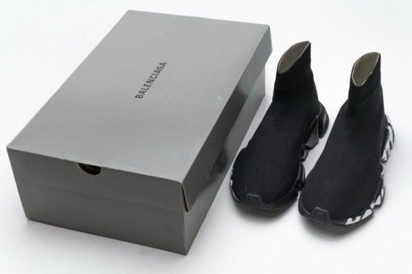 Balenciaga Stretch Mesh High Top Sneaker All Black - Image 3