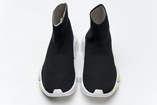 Balenciaga Stretch Mesh High Top Sneaker Black White - Image 4
