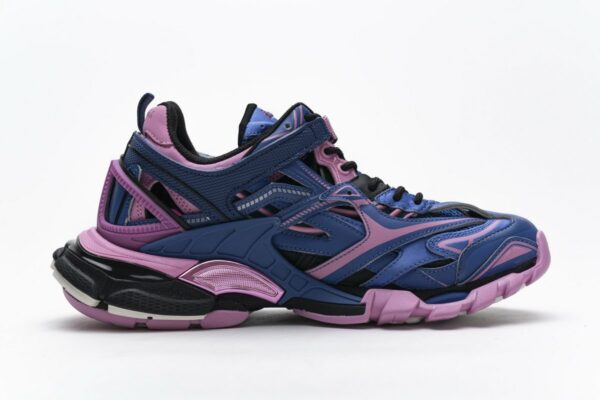 570391 W2GN3 4050 Blenciaga Track 2 Sneaker Blue Pink - Image 9