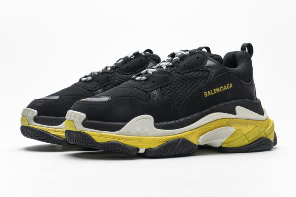 483513 W06E1 1078 Balenciaga Triple S Black Yellow - Image 2