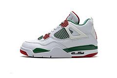 AQ3816-063 Air Jordan 4 Retro White Green Red
