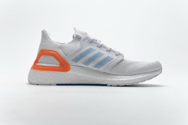 EG0768 adidas Ultra BOOST 20 Primeblue White Blue Orange - Image 14