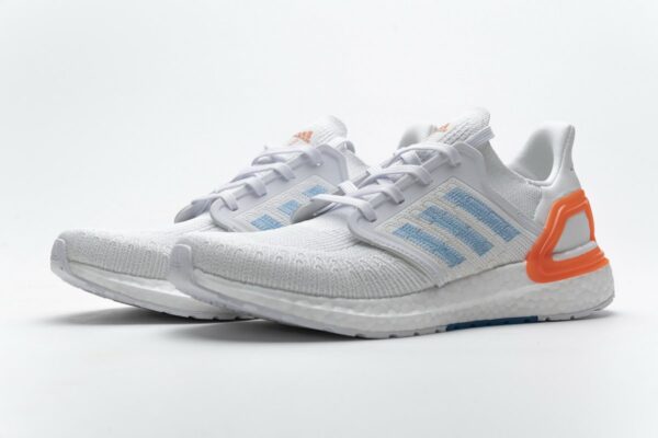 EG0768 adidas Ultra BOOST 20 Primeblue White Blue Orange - Image 6