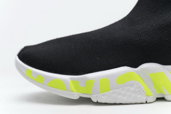 Balenciaga Stretch Mesh High Top Sneaker Black White - Image 11