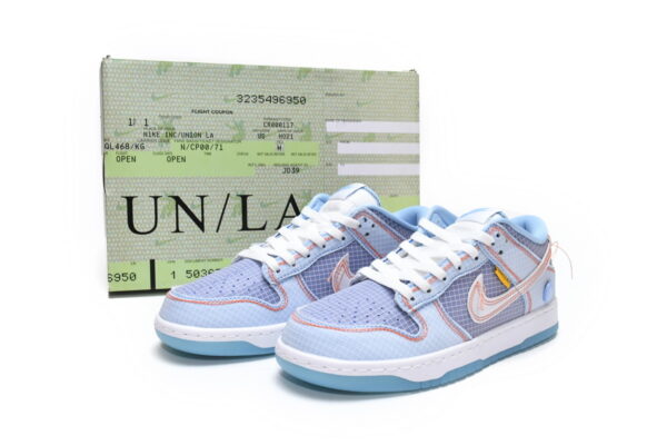 DJ9649-400 Union LA x Nike Dunk Low Blue - Image 2