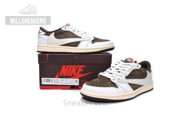 Travis Scott x Air Jordan DM2508-586 1 Low OG - Reverse Mocha - Image 3